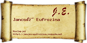 Jancsó Eufrozina névjegykártya